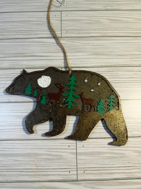 Bear Design Wax Bead Wall Art