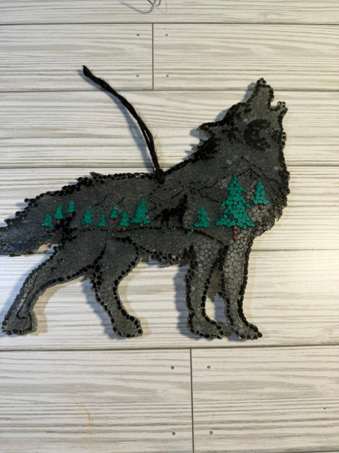 Wolf Design Bead Wall Art